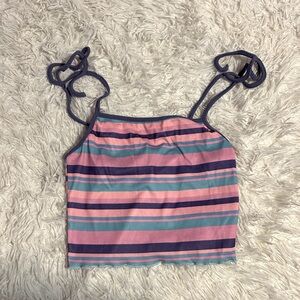 Multicolored crop top tank
